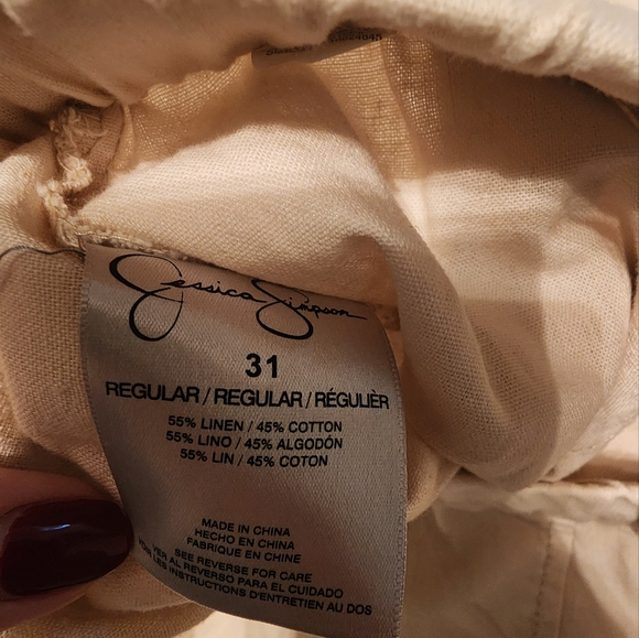 Womens Linen wide leg pants size 31 x 32 - Picture 3 of 5